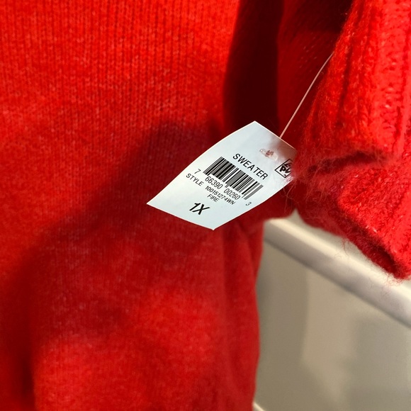 NWT Women’s Red Sweater, Classic Top, Plus Size, New, Turtleneck - Picture 7 of 9